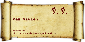 Vas Vivien névjegykártya